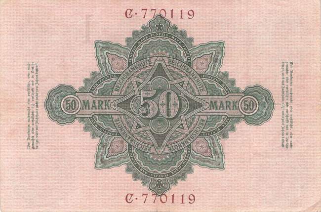 50 Mark 1906 Ro25a I/C